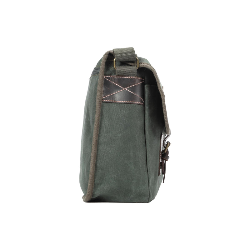 TRP0544 Troop London Heritage Canvas Messenger Bag, Shoulder Bag, 13” Laptop Bag