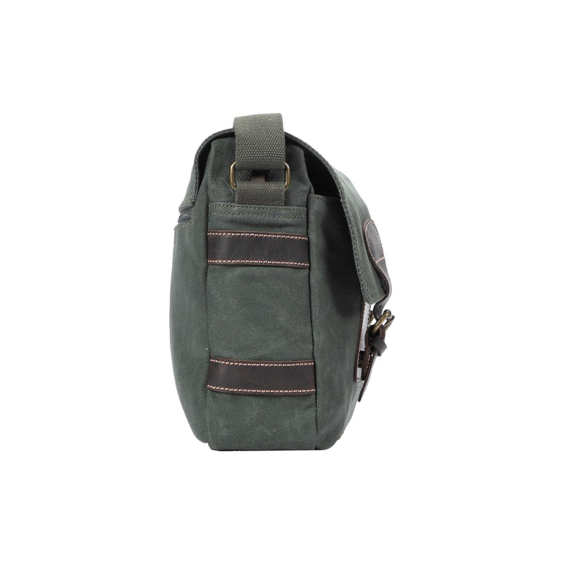 TRP0548 Troop London Heritage Canvas Messenger Bag, Shoulder Bag, 13” Laptop Bag
