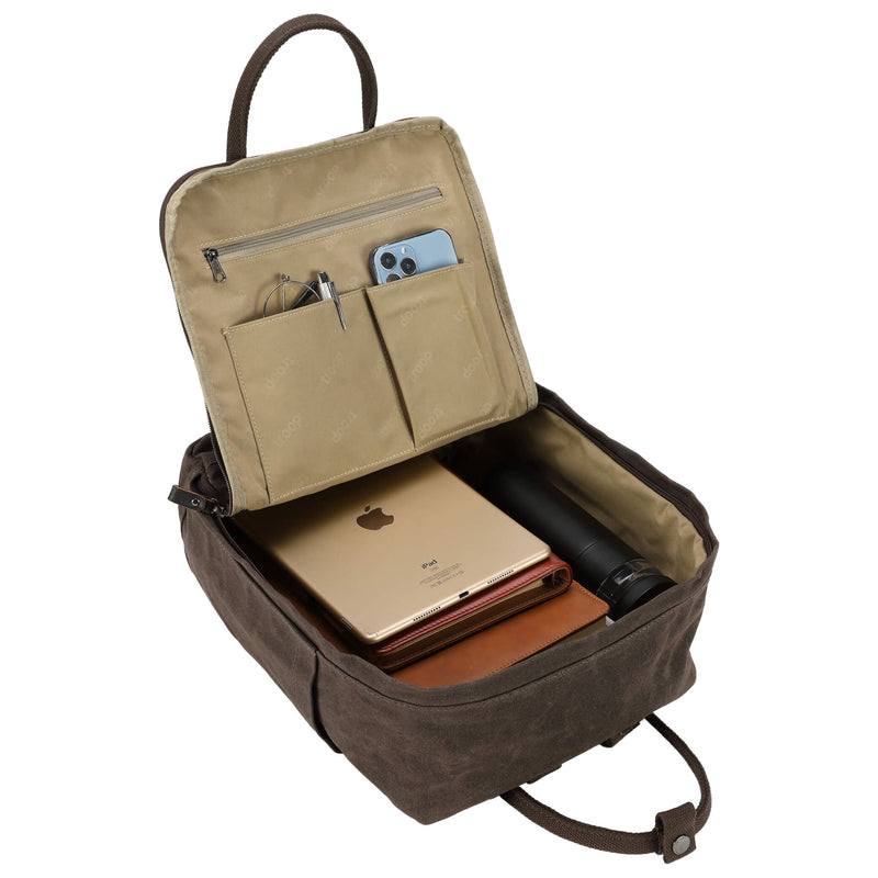 TRP0549 Troop London Classic Canvas Daypack, Backpack, Travel Backpack, School Backpack