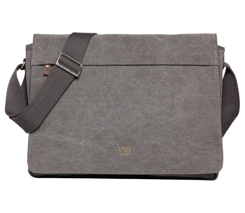 TRP0371 Troop London Classic Canvas Laptop Large Messenger Bag - 18 Diagonally