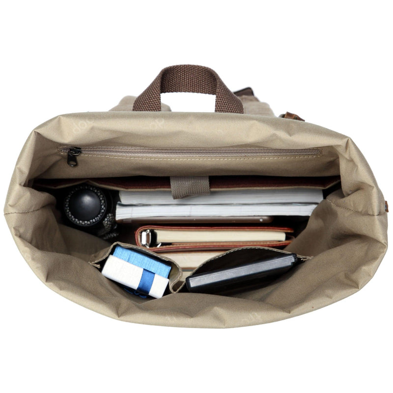 TRP0425 Troop London Heritage Canvas 15" Laptop Backpack, Smart Casual Daypack with Foldable Top - Troop London 