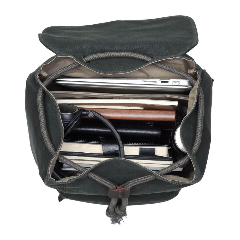 TRP0442 Troop London Heritage Canvas Laptop Backpack, Smart Casual Daypack, Tablet Friendly Backpack