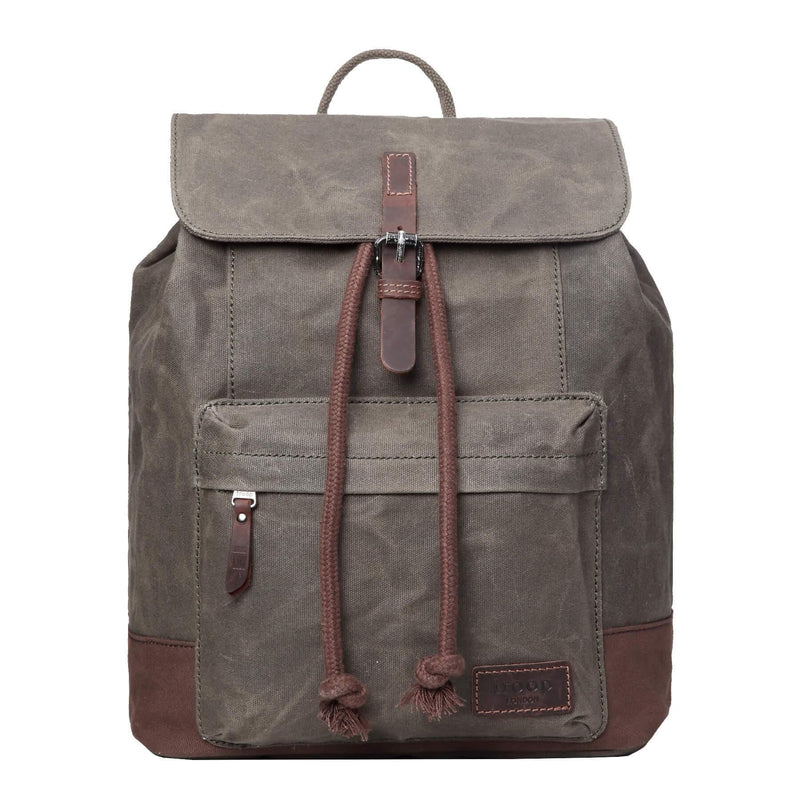 TRP0442 Troop London Heritage Canvas Laptop Backpack, Smart Casual Daypack, Tablet Friendly Backpack - Troop London 