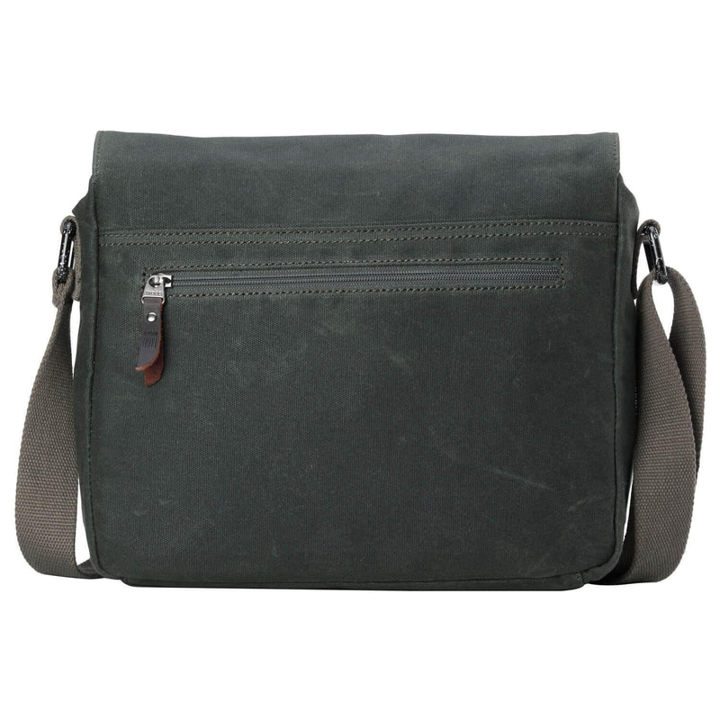 TRP0443 Troop London Heritage Canvas Leather Messenger Bag, Travel Bag, Tablet Friendly