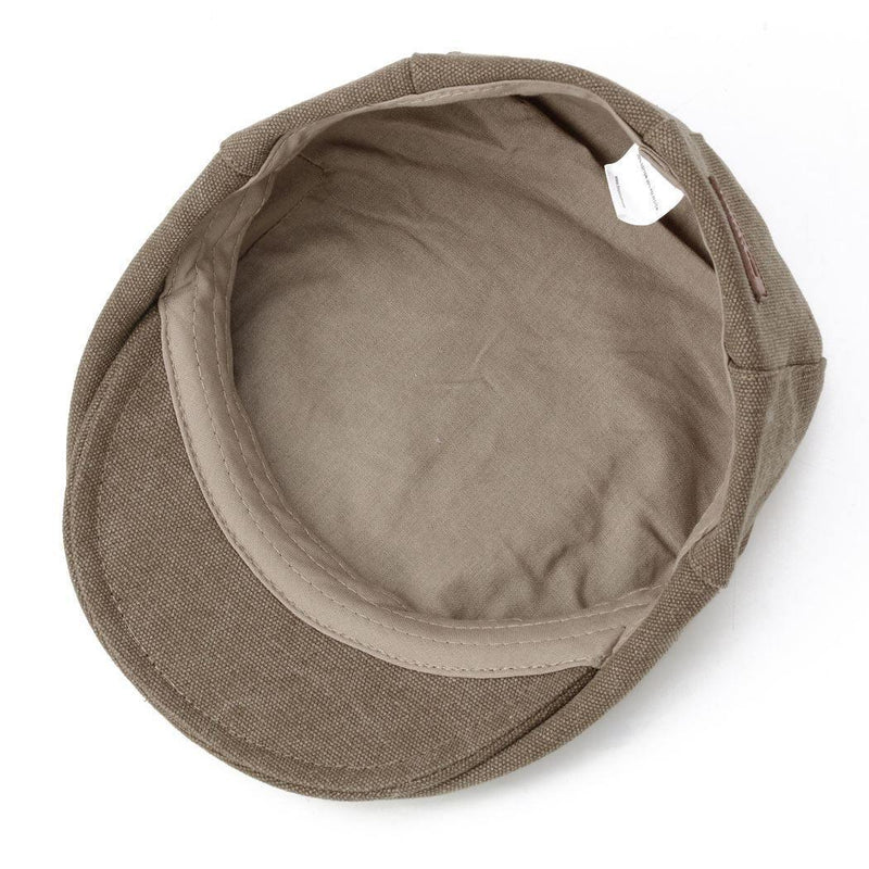 TRP0503 Troop London Accessories Canvas Old School Style Hat, Flat Cap, Shelby Newsboy Cap